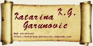 Katarina Garunović vizit kartica